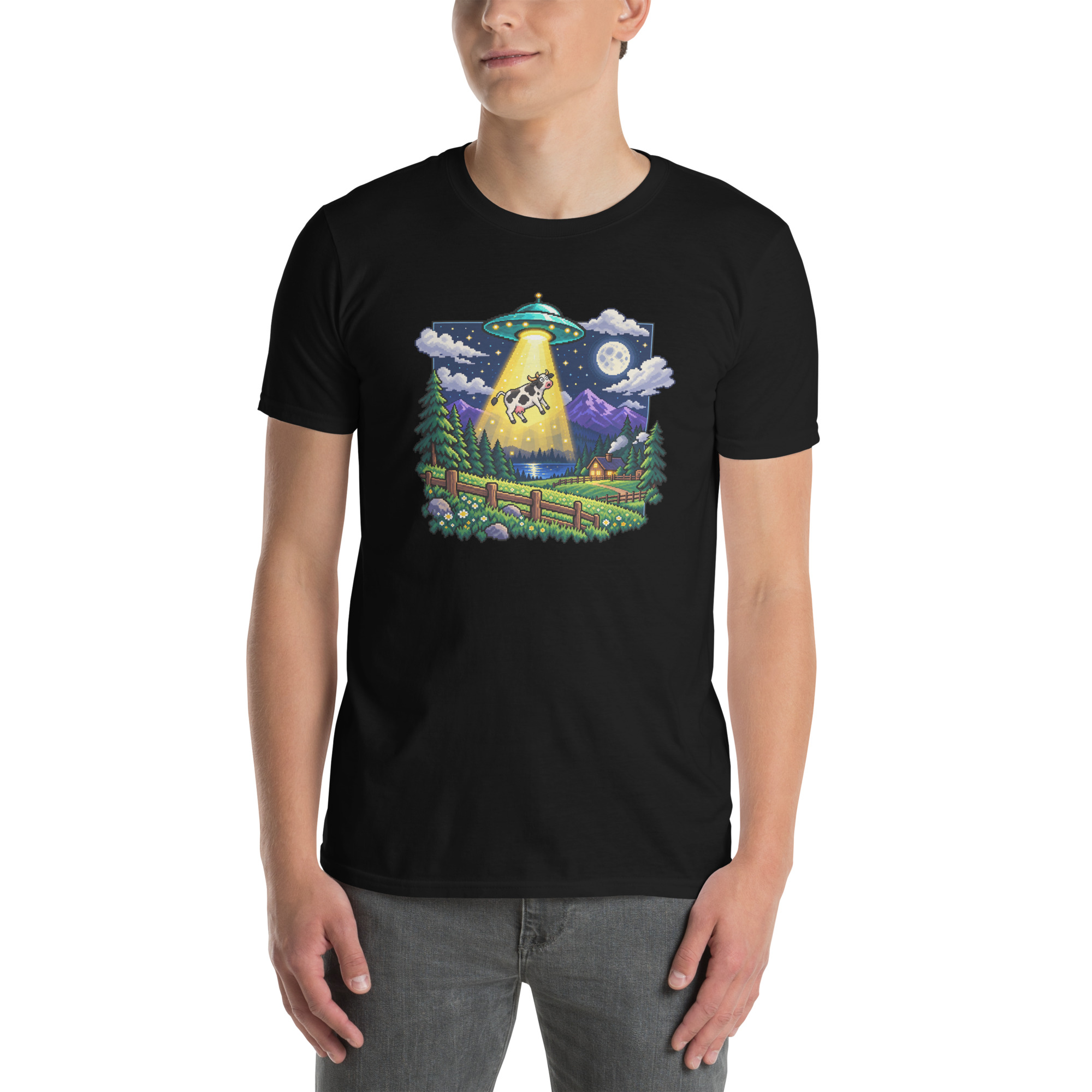Playera unisex Vaca Abducida - Imagen 2